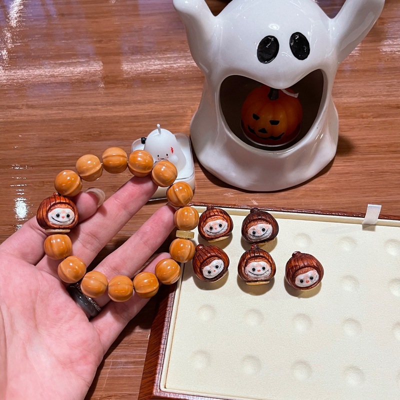 猴头鲨鱼背搭配板栗拉布布手串