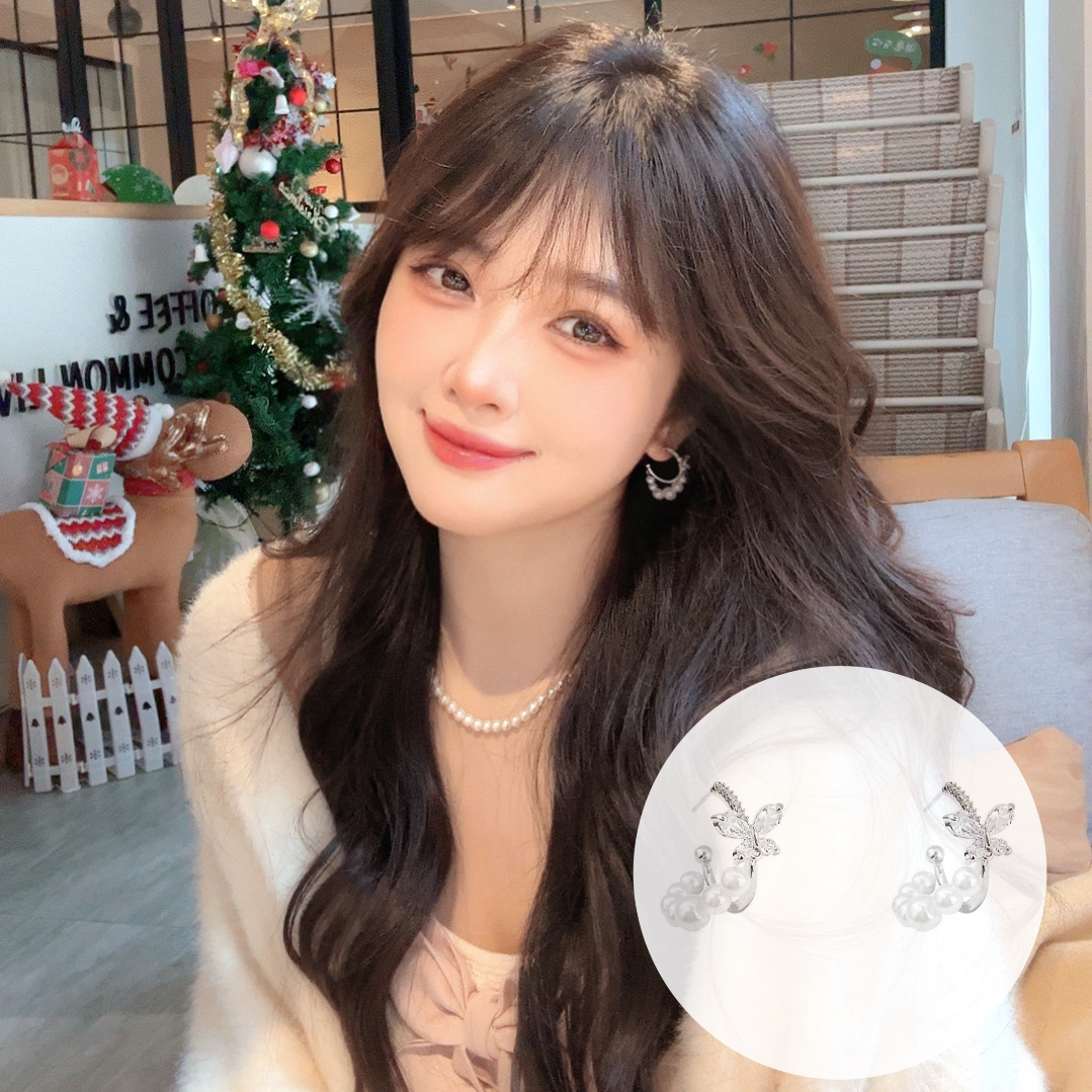 铜合金耳饰 【温柔时光】少女感时尚耳圈气质简约耳钉洋气珠珠耳饰