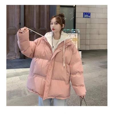 雅鹿2023冬小个子羽绒棉服女初高中学生短款韩版连帽面包服尺码外