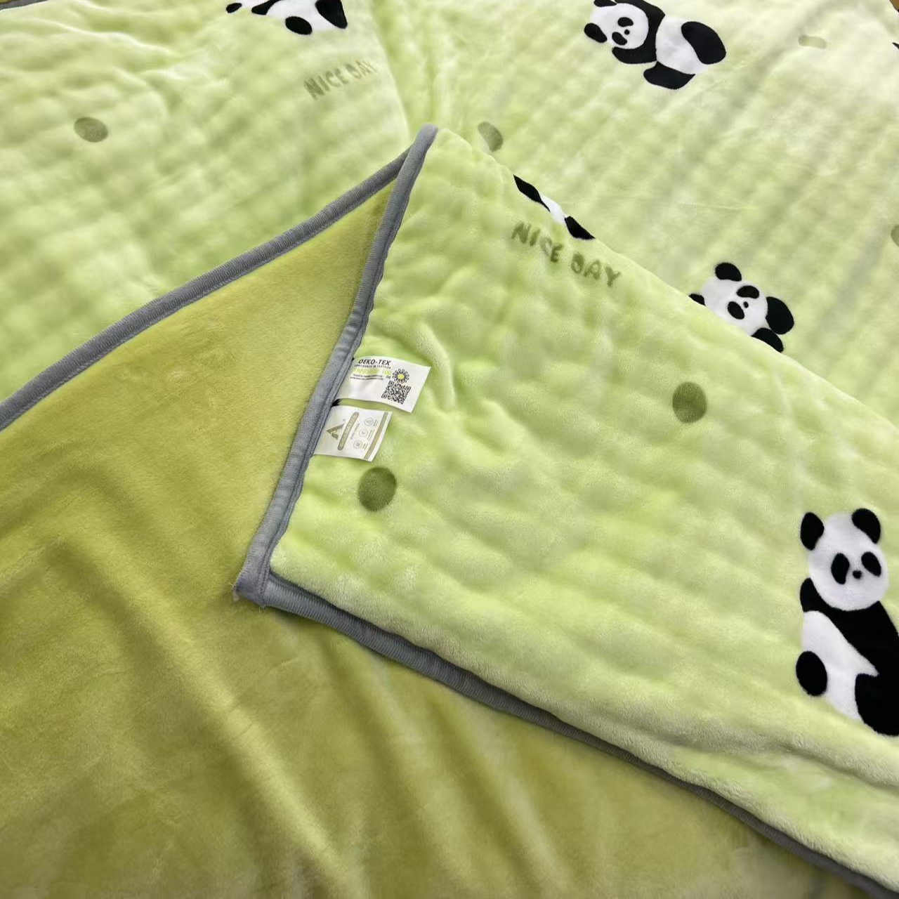 【熊猫被】2*2.3米 卡通熊猫加绒高端双人冬季被子