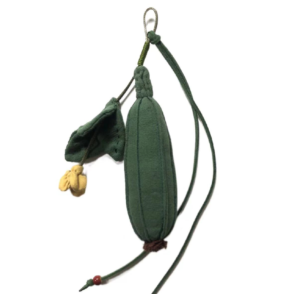 非金属布艺吊坠 丝瓜挂件/ 项链坠 布艺手作 秋冬新款 个性百搭