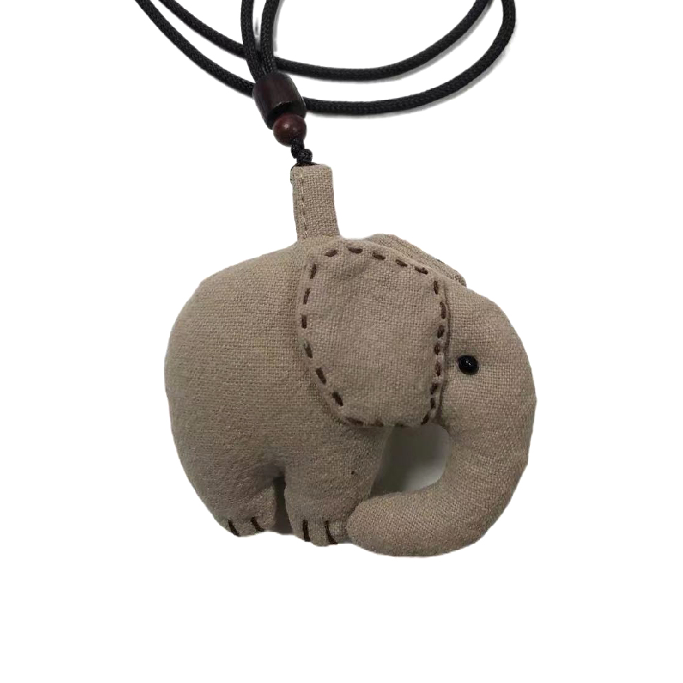 非金属布艺项链 秋冬新款 小象项链 挂饰/项链/服饰搭配 创意饰品