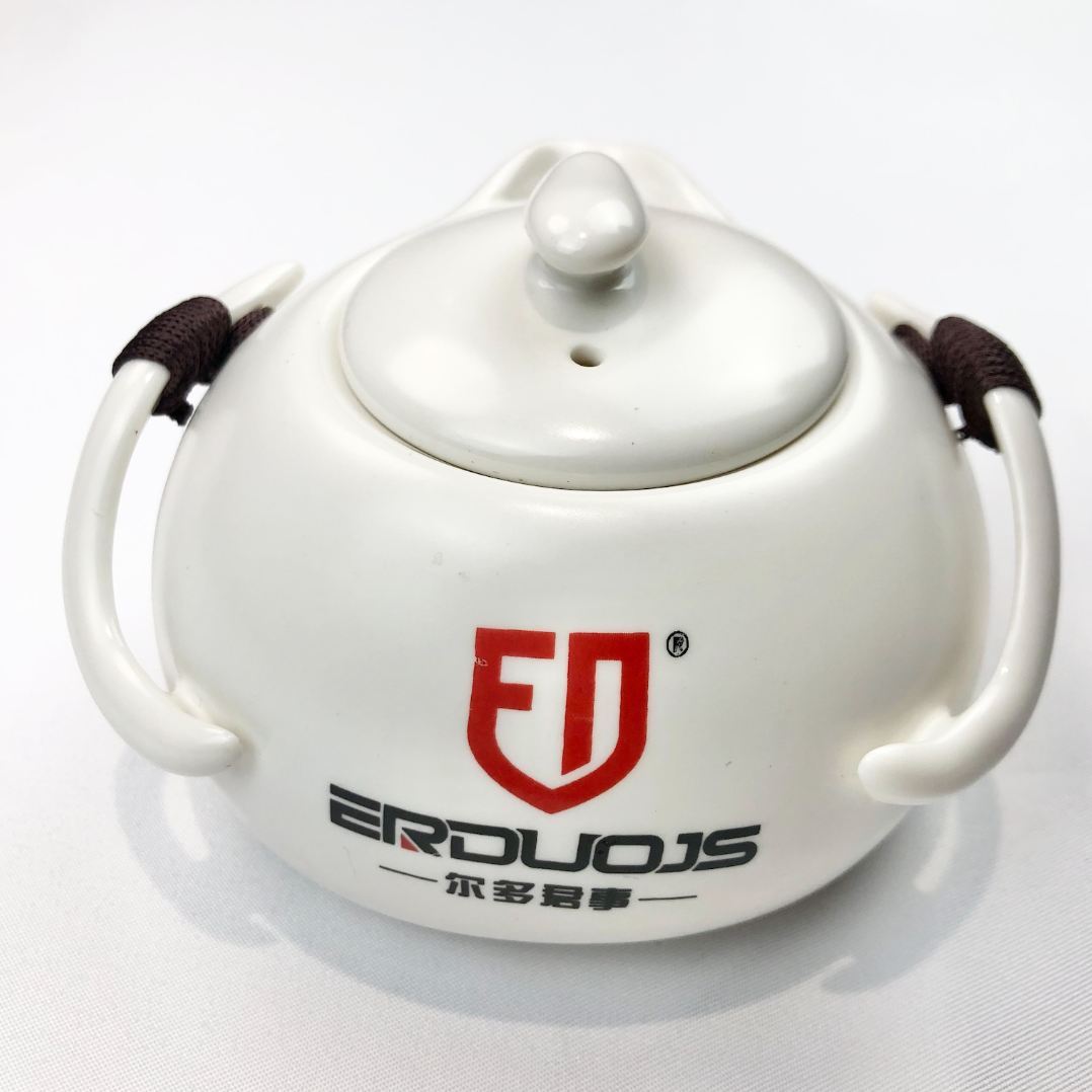 尔多君事 专拍户外野营陶瓷茶壶 