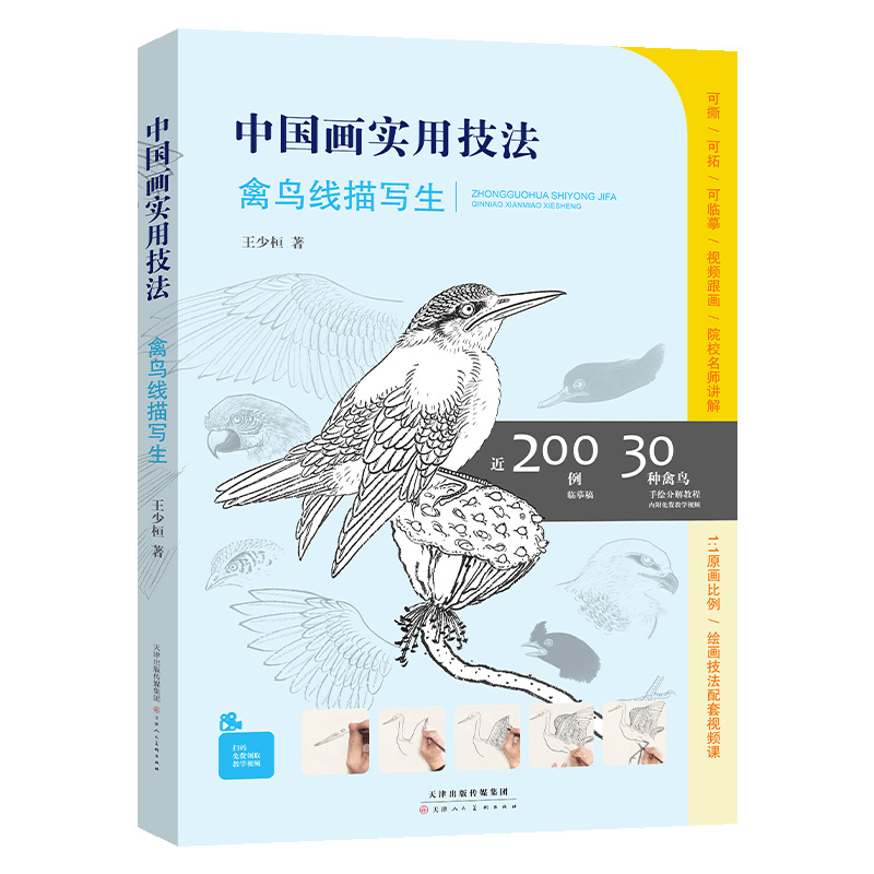 中国画实用技法:禽鸟线描写生 天津人民美术出版社