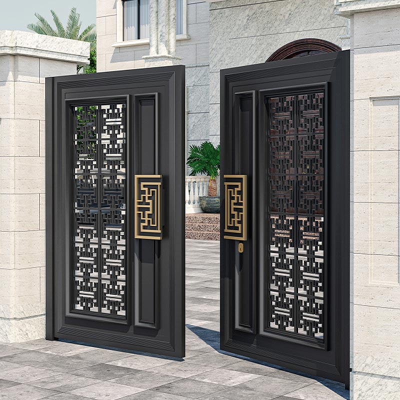 铝合金别墅大门庭院门铝合金双开门户外院子门小区门定制