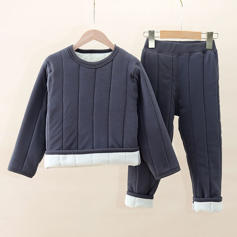 【云朵】校服神器套装儿童保暖衣男女童加绒加厚棉衣棉裤无骨保JC24