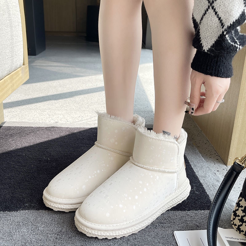 短筒雪地靴女新款韩版加绒加厚短靴秋冬百搭保暖防滑学生棉鞋B209