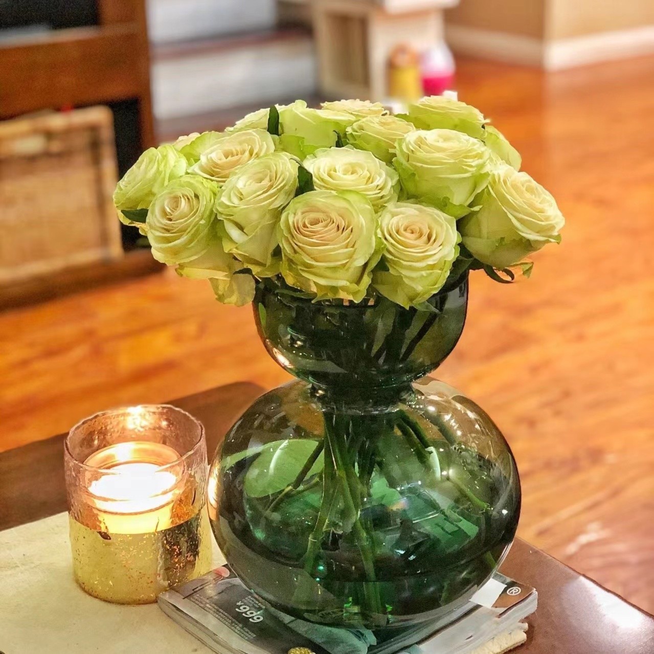 琉璃翠单头绿色系卷瓣浅香味玫瑰鲜花