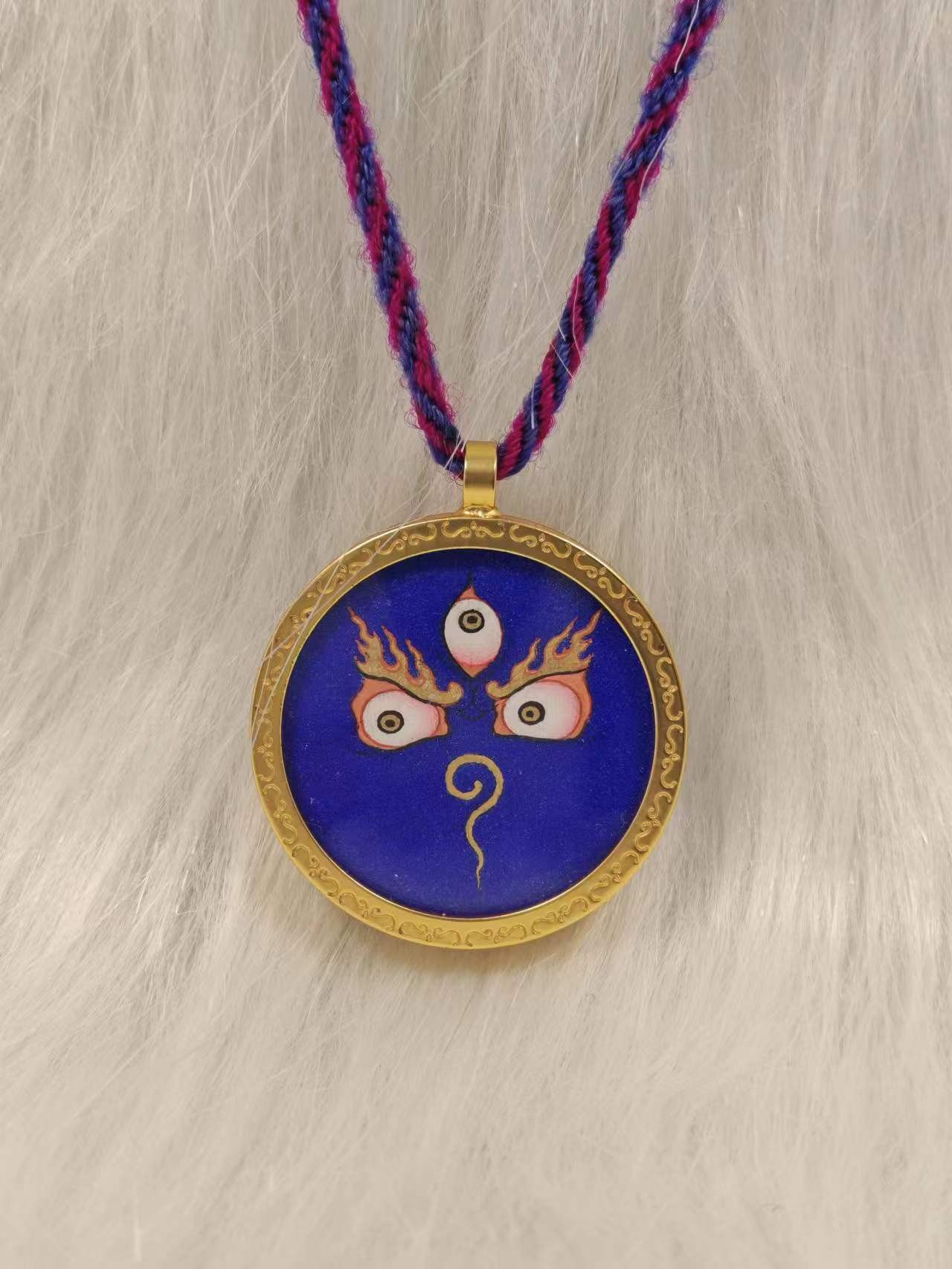 西藏唐卡【护法眼】矿物颜料纯手绘唐卡