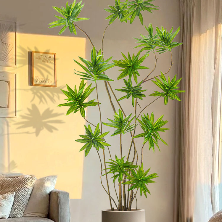 百合竹仿真绿植高端轻奢室内仿生植物装饰摆件客厅大型盆栽落地式