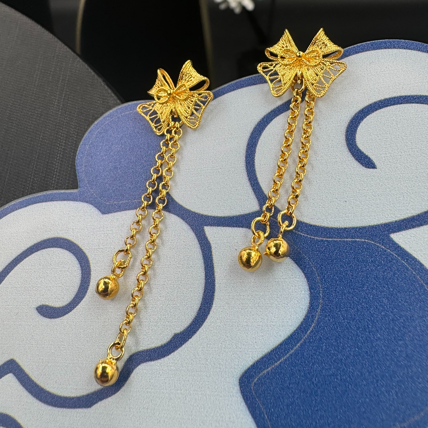 足银耳饰 蝴蝶耳坠 简约气质百搭复古精致