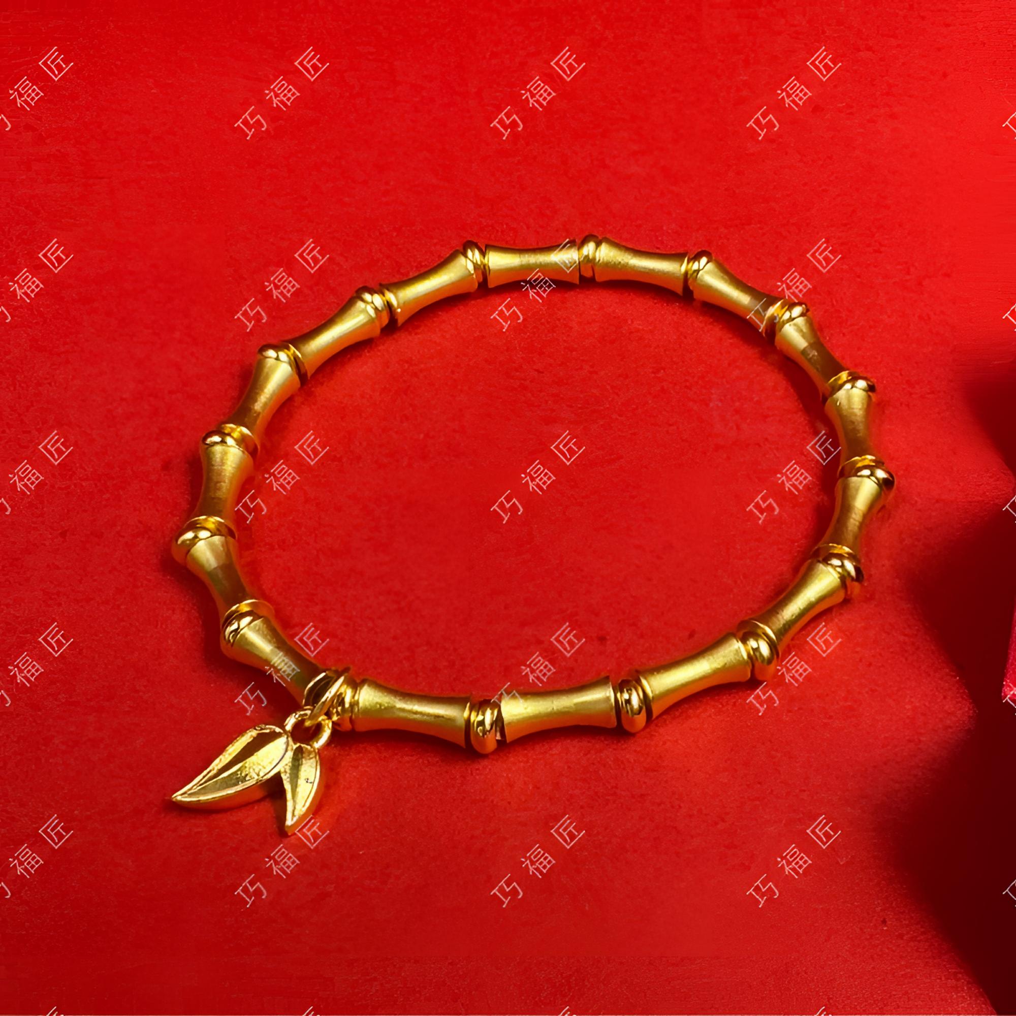 足银手链 竹节手链(弹力款）手工轻奢时尚精美复古女款气质百搭