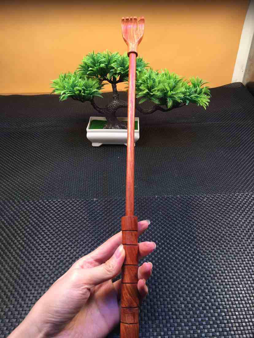 缅甸花梨木纯手工制作痒痒挠，国标红木，大果紫檀，长度45cm宽4cm