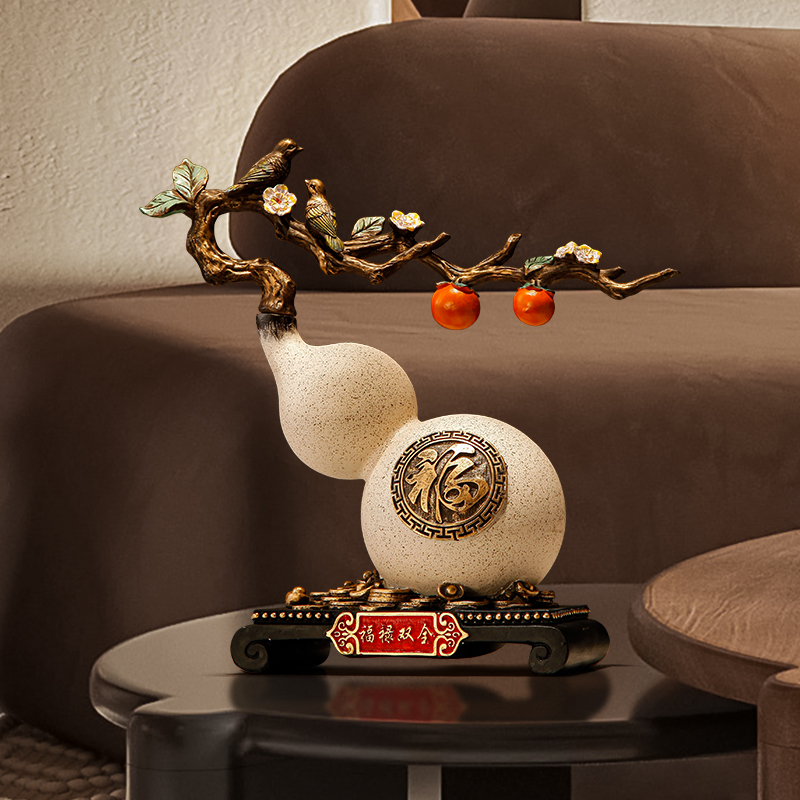 黄金麦穗干花福袋花瓶摆件新中式平安喜乐客厅装饰品店铺开业大麦