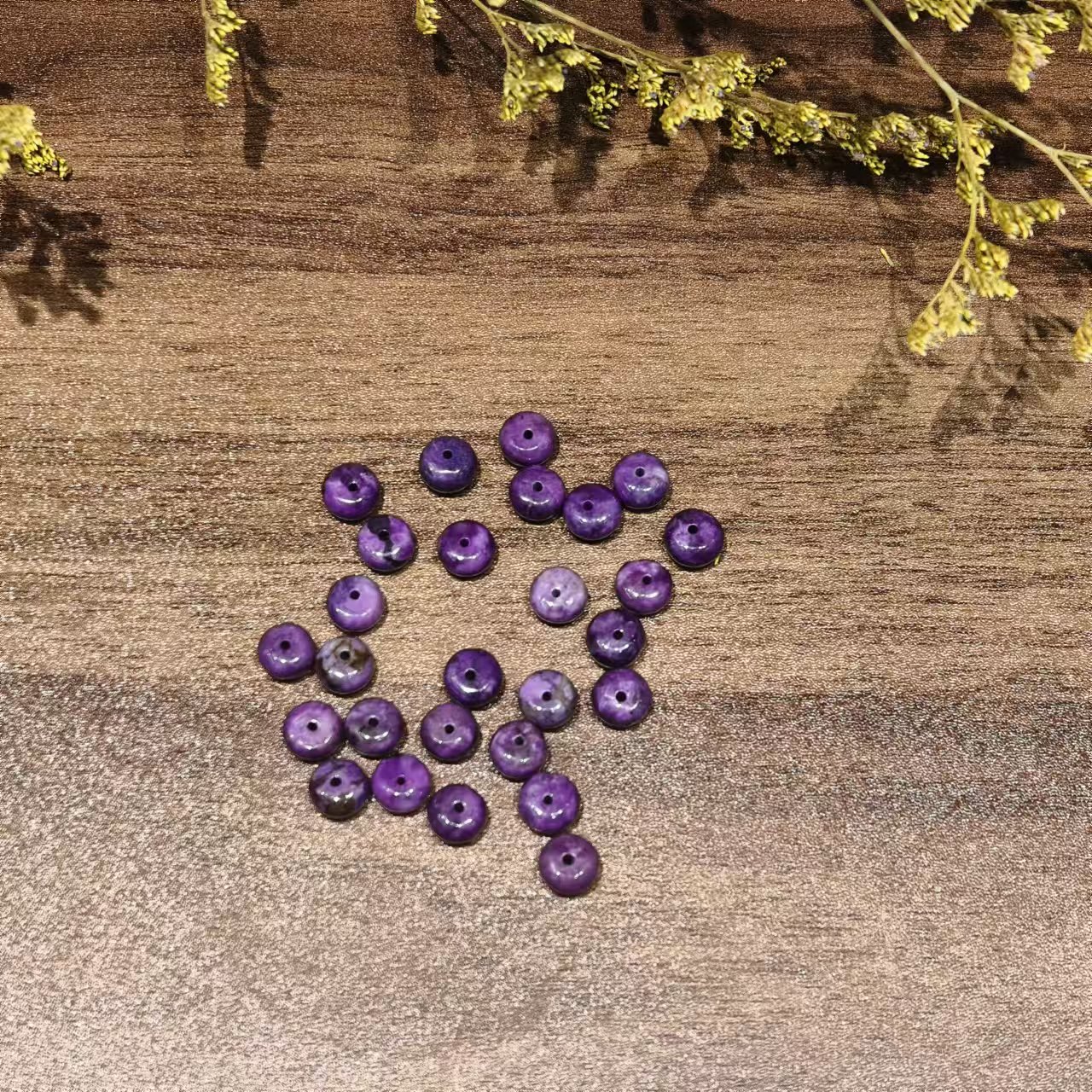 SJL紫扁珠单珠散珠24-208