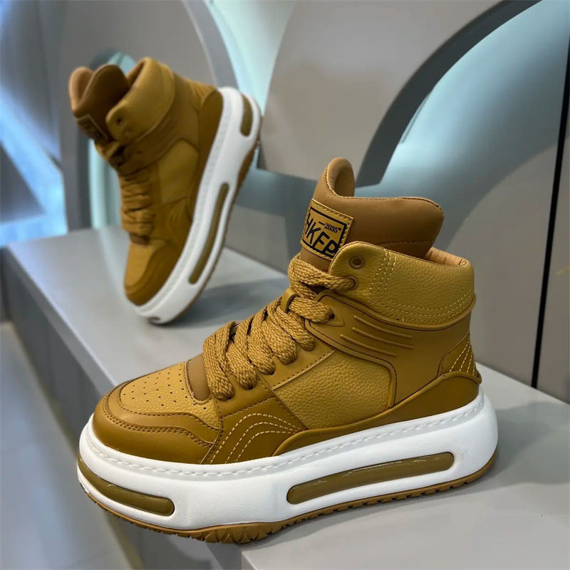 欧洲站秋季板鞋2023新款加绒保暖男鞋时尚厚底增高百搭休闲运动鞋