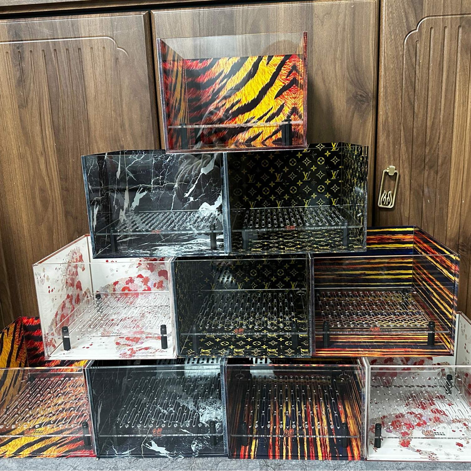 亚克力带苗盒乌龟饲养盒尺寸20*20*15