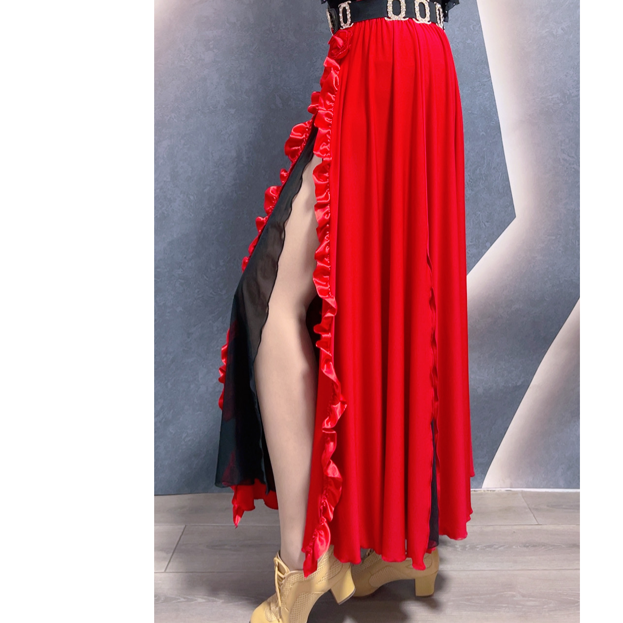 【浩婷雪娟】高开叉摩登半身裙（裙摆360）