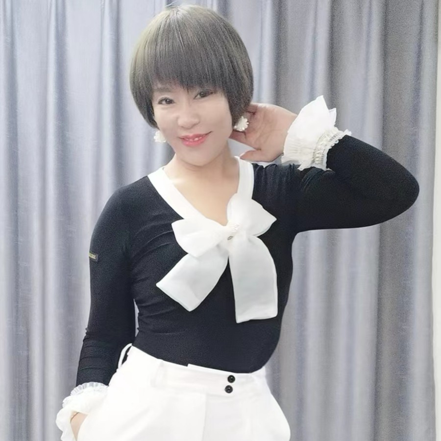 【浩婷雪娟舞服】蝴蝶结连体衫