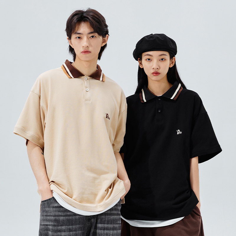 PSOBrand夏季休闲翻领半袖百搭男士撞色短袖POLO衫Polo DayPS5368
