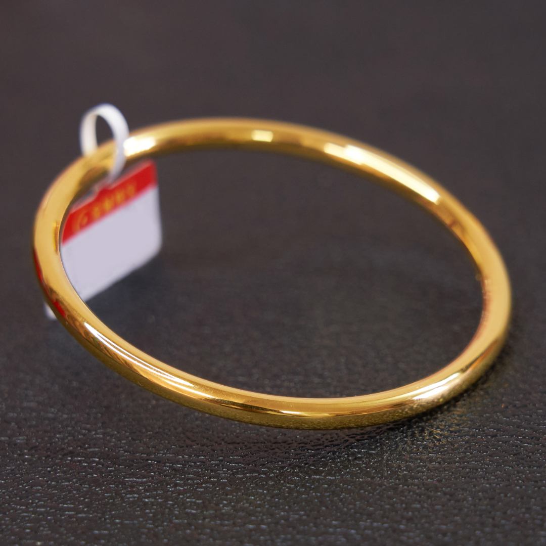 【金展珠宝】足金 光面素圈手镯