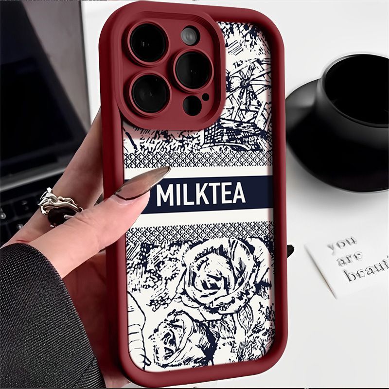 霸王茶姬图案iPhone14苹果13手机壳15全包11防摔12promax磨砂78软