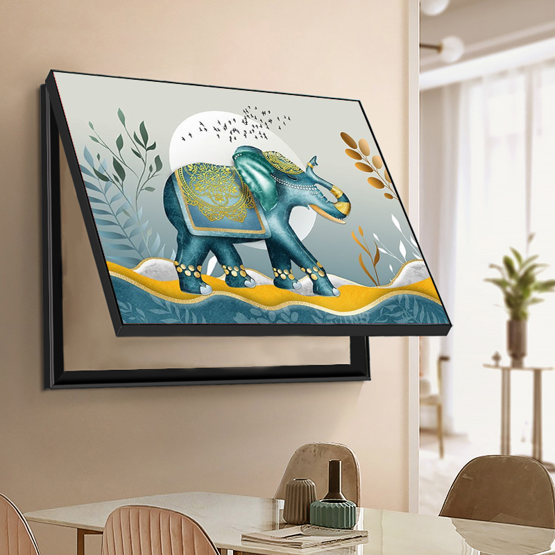 电表箱装饰画免打孔现代简约遮挡总开关电闸盒配电箱客厅动物挂画