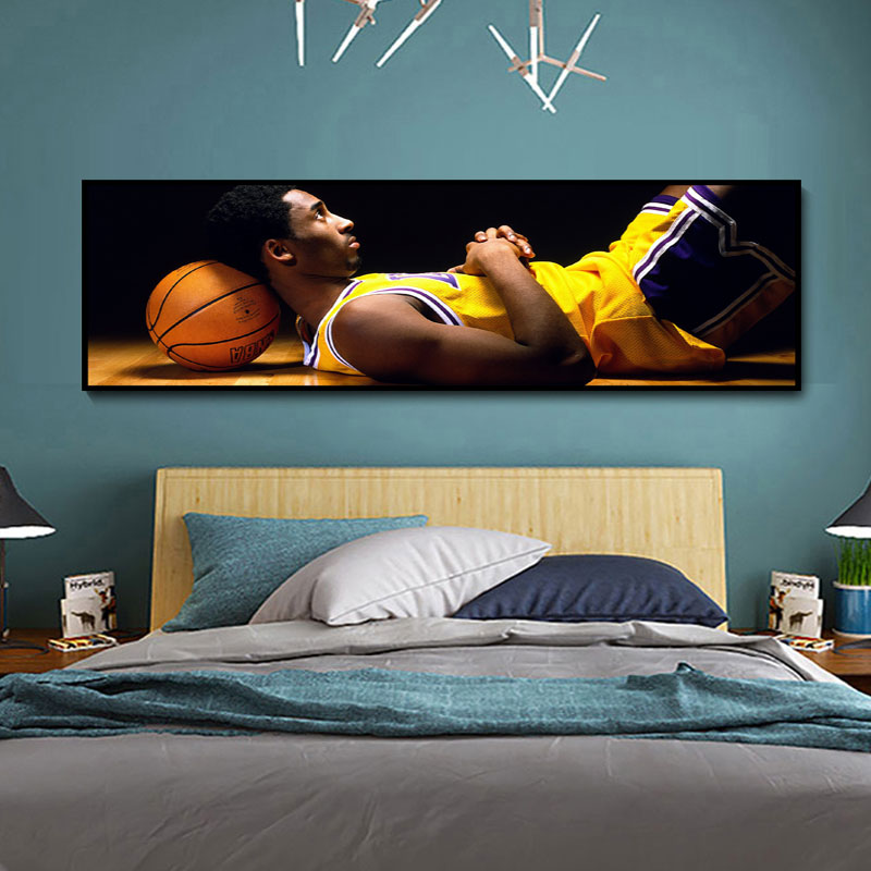 篮球明星kobe大海报NBA科比卧室床头画湖人客厅装饰画詹姆斯挂画