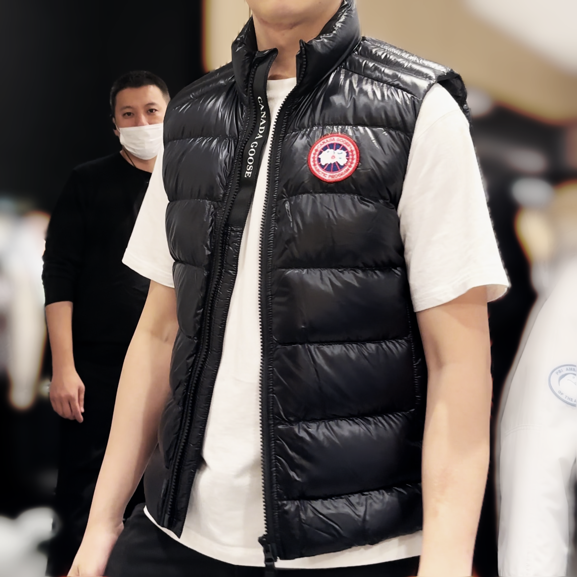 未使用 CANADA GOOSE 加拿大鹅 2229M61胸标立领羽绒马甲黑色男女