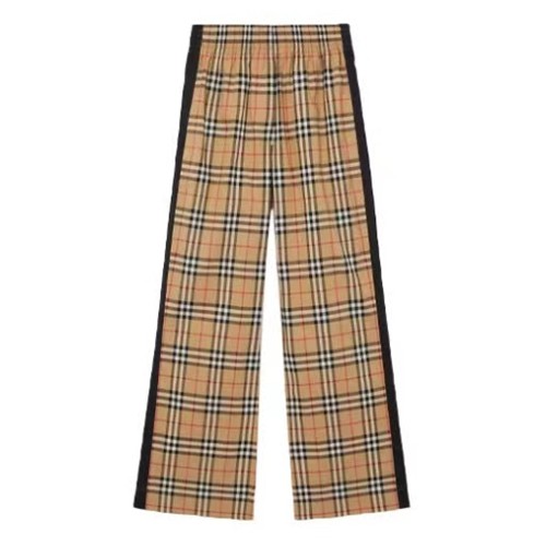 全新未使用 BURBERRY/博柏利 SS25Vintage复古经典格纹阔腿裤格子