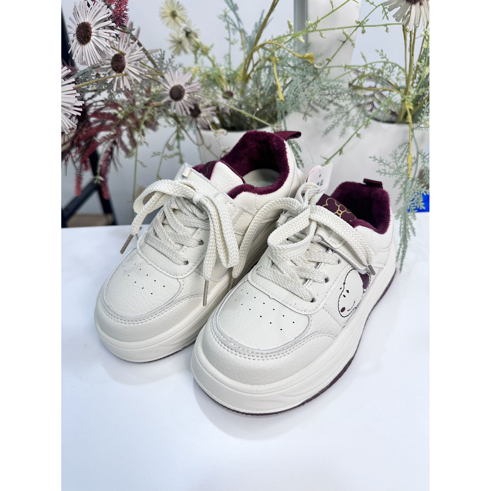 【史努比二棉】1608 二棉运动休闲板鞋男女童时尚乌市发货百搭冬季