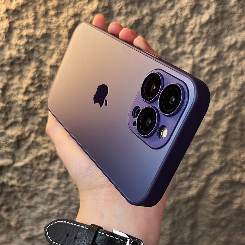 新款AG磨砂苹果14Promax手机壳超薄iPhone13镜头膜12简约11pro硬