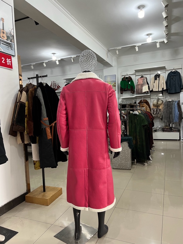 男女同款皮毛一体外套长款冬款秋冬