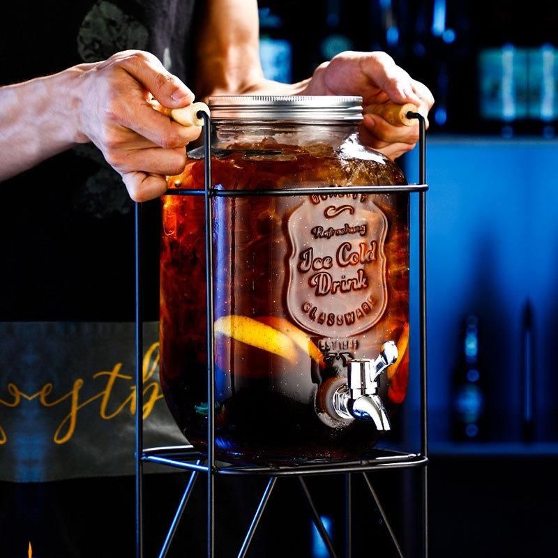 威士忌可乐桶网红hls海伦斯3l自制果汁桶水果柠檬茶桶泡酒玻璃瓶