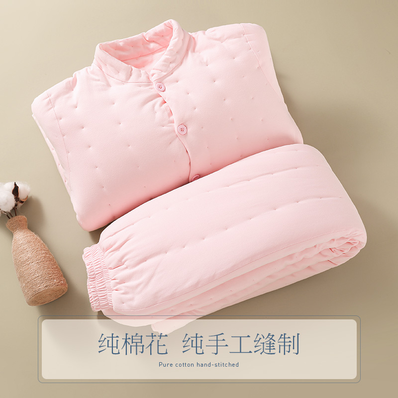 纯棉花手工女士冬季套装妈妈棉衣棉袄内胆穿加厚修身保暖居家棉服