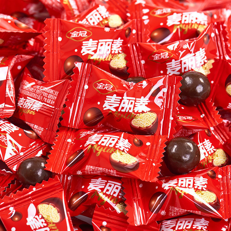 金冠麦丽素桶装袋装网红小零食糖果巧克力豆结婚喜糖（代可可脂）