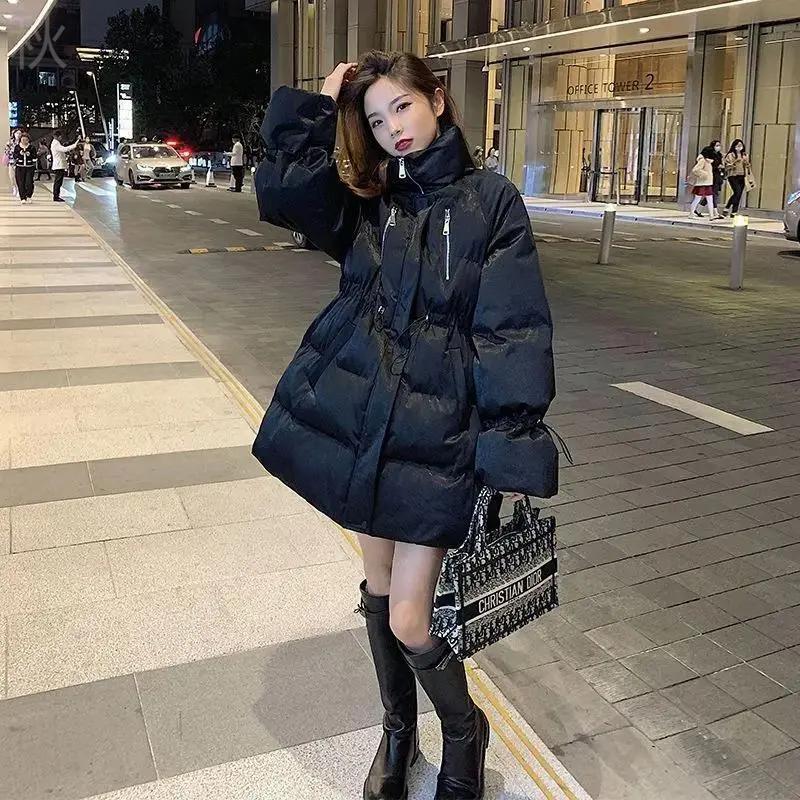 秋季ersize羽绒服女2023年冬季新款韩版白鸭绒ins港风收腰网红外