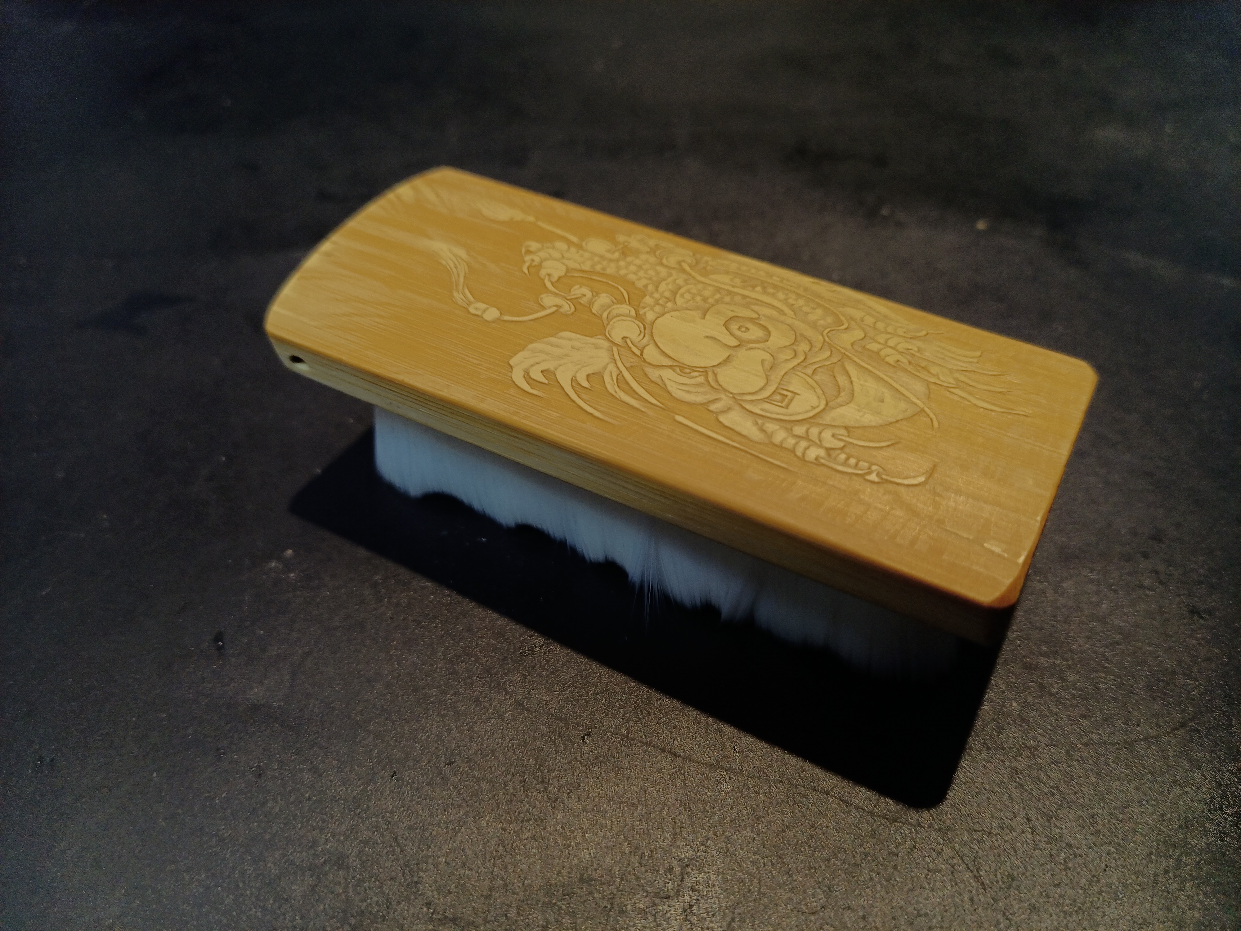 留青雕纯手工雕刻金蟾万毛刷