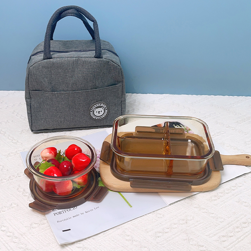 SINICON/希伲康高硼硅玻璃保鲜饭盒上班族学生党带进口微波炉耐热