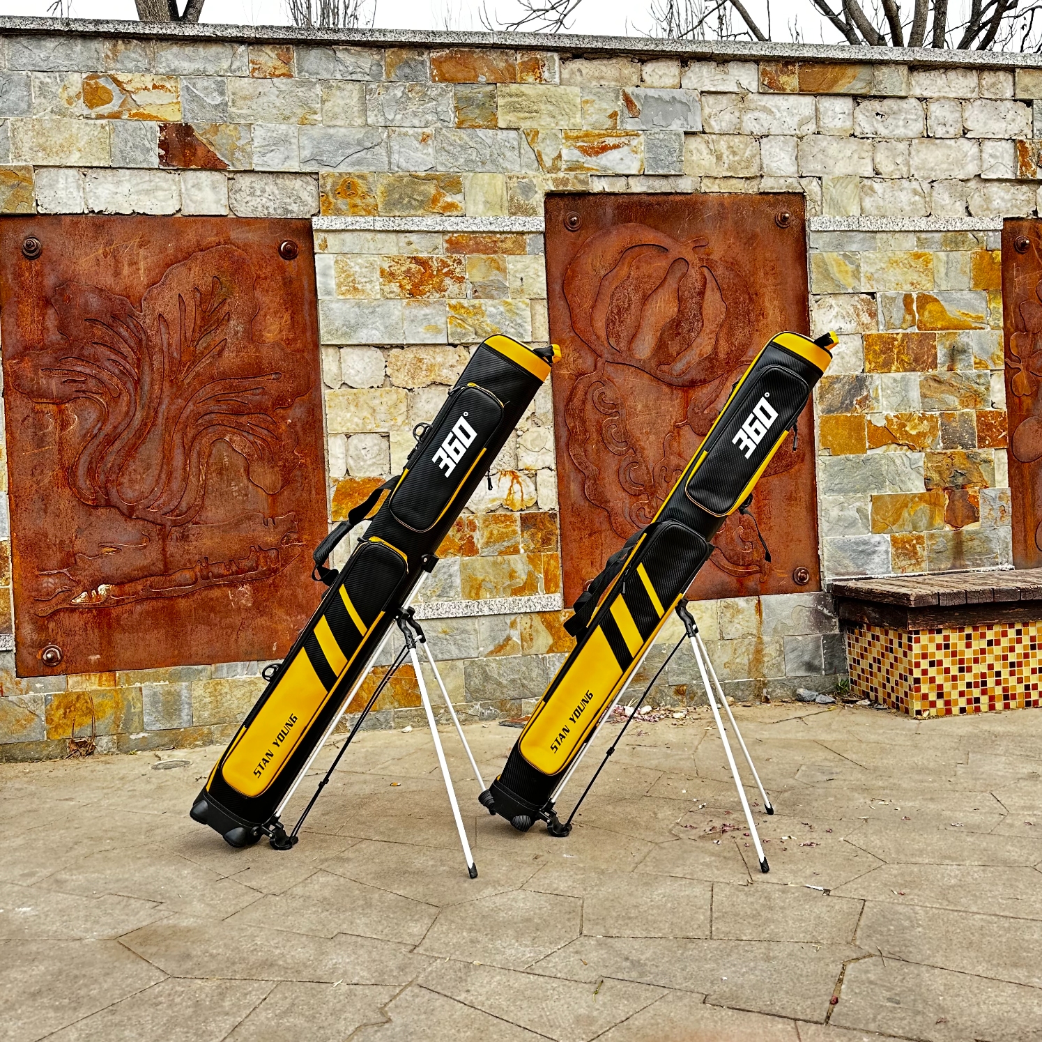 新款1.25米1.3米渔具包鱼竿包钓鱼包防水鱼包杆包两层渔具包