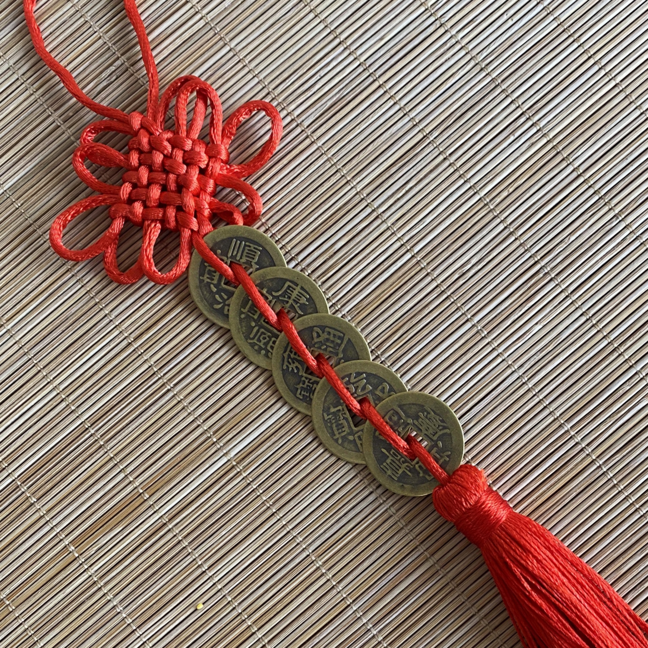 桃木葫芦中国结挂件五帝钱吉祥结