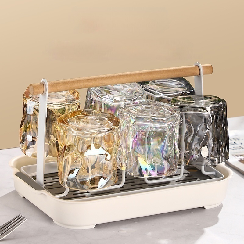 轻奢水杯套装家用高颜值高档扭扭杯子玻璃杯喝水杯子客厅水杯水具