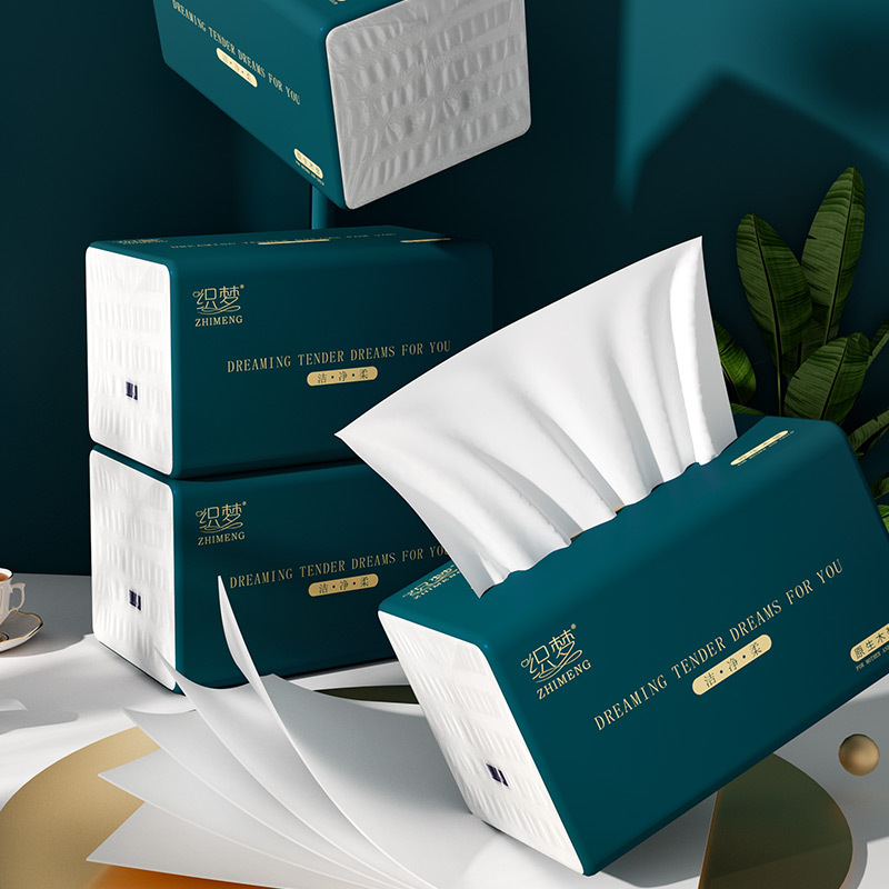 【新客一分购】原木纸巾抽纸家用餐巾纸卫生纸400张加量餐巾纸 大号