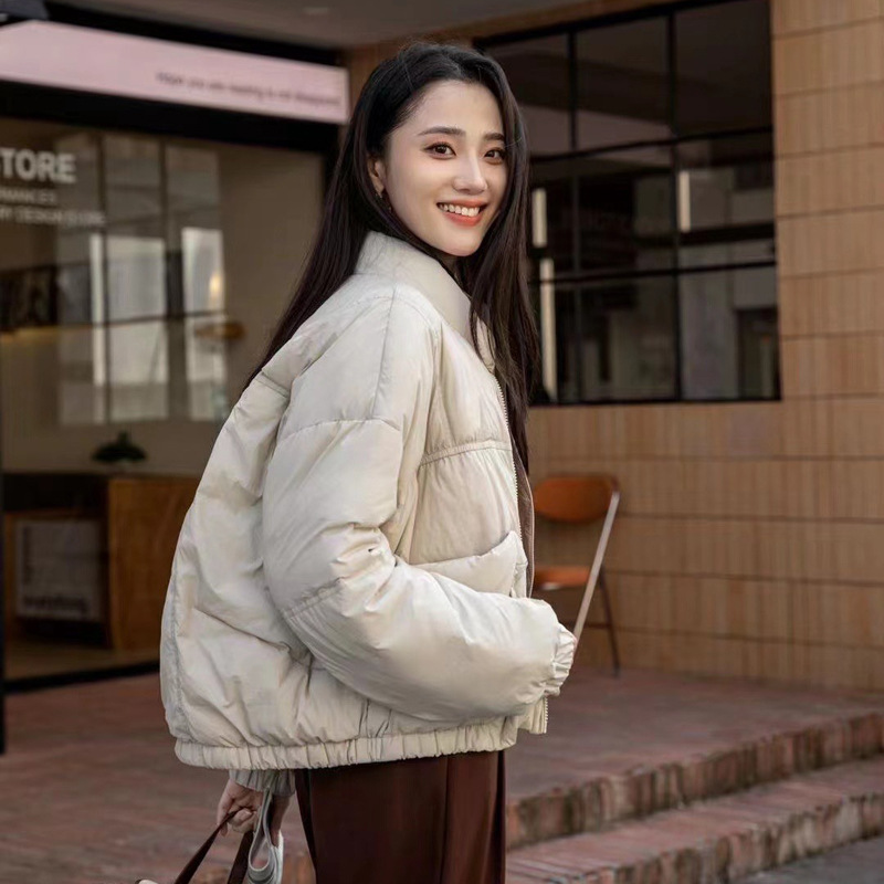 波司澄小香风羽绒服女2023年冬季韩版短款女装90绒白鸭绒服大码女