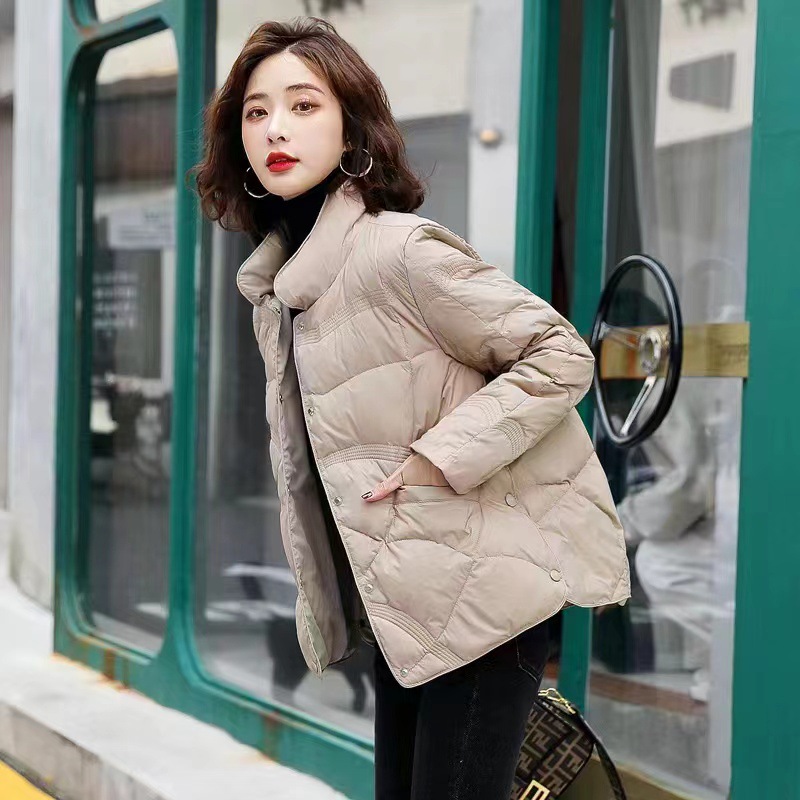 波司澄轻薄羽绒服女款高端女装新款短款白鸭绒韩版女装平湖羽绒服