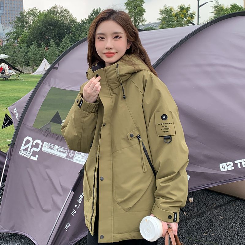 波司澄户外男女羽绒棉袄冲锋衣2023棉服冬季新款工装外套情侣宽松
