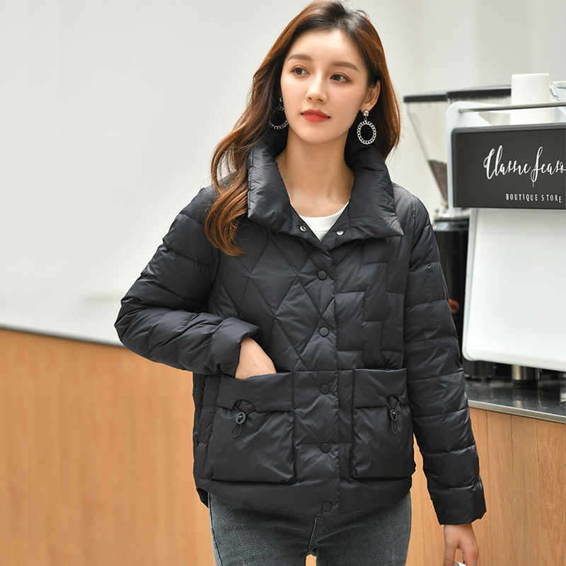 波司澄短款羽绒服女23年冬季女款新款韩版白鸭绒高端女士羽绒服平
