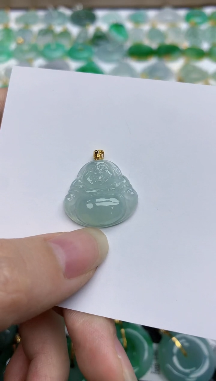 【闪购商品】翡翠颈饰18K金镶嵌87