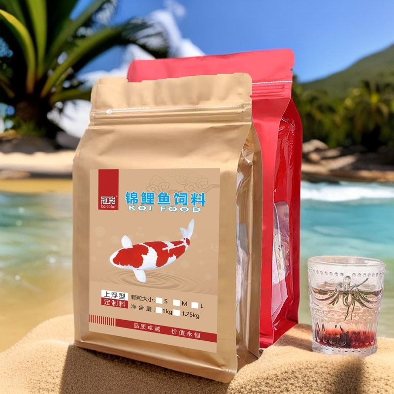 冠彩巨瓏皇小珑皇三合一混合锦鲤饲料增体色扬育成浮上