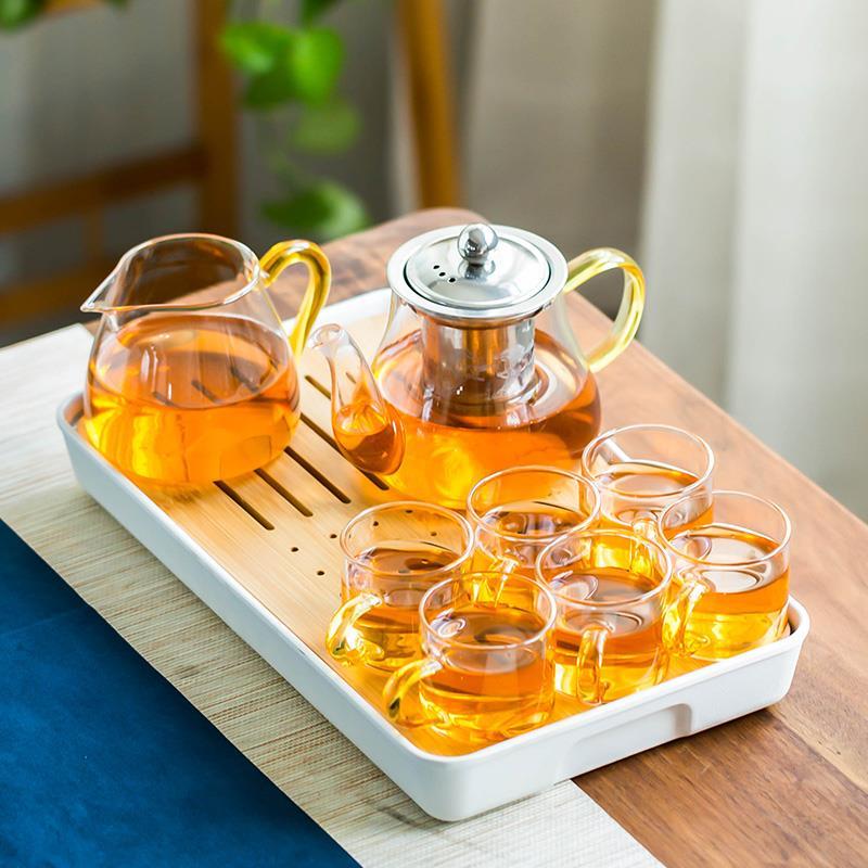 茶具套装会客厅办公室全自动一体泡茶煮茶壶茶盘功夫茶杯玻璃